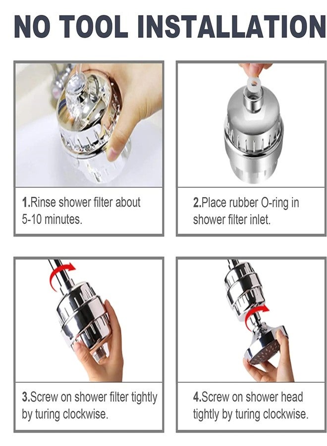 Boniry Shower Filter For Bathroom | Advanced 20 Stage Water Purifier for Healthier Skin & Hair | Hard Water Softener For Tap | Tap with Replaceable Cartridge (Shower Filter) - Image 5